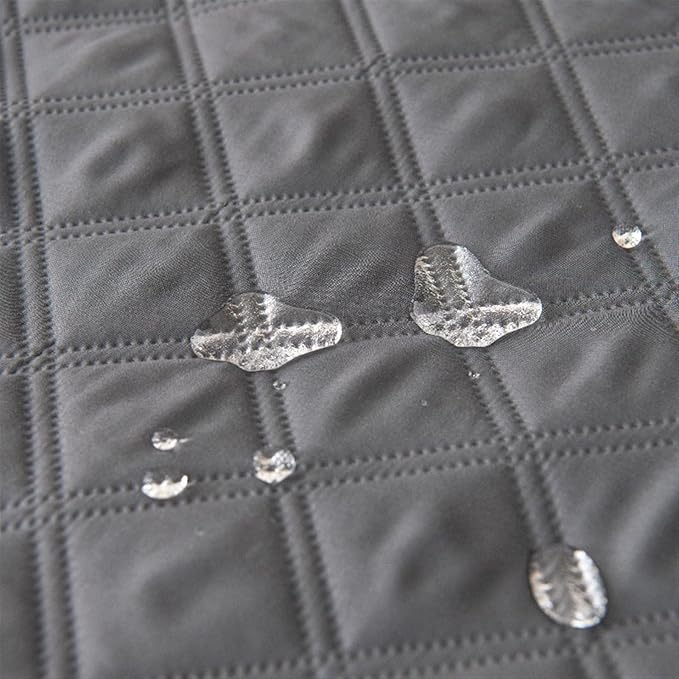GIBZ Waterproof Dog Bed Cover Anti Slip Pet Furniture Protector Blanket Washable Thick Quilted Mat, Khaki, 259x208cm