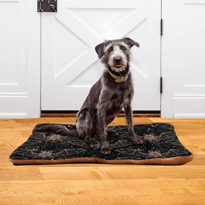 Gothic Bats Moon Pet Bed Cute Dog Bed Mat Absorbing Non Slip Pad Pet Sleeping Mat for Small, Medium, and Large Dogs Puppy Cat 24 in x 18 in