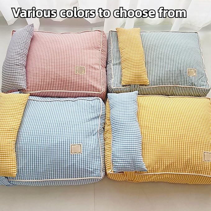 Dog Bed for Small Dogs, Dog Mattress with Pillow for Crate Kennel, Sofa Dog Bed, Super Soft Pet Bed for Medium, Small Dogs Breeds,Pet Bed Puppy Bed,Beds & Furniture (Pink,Medium)