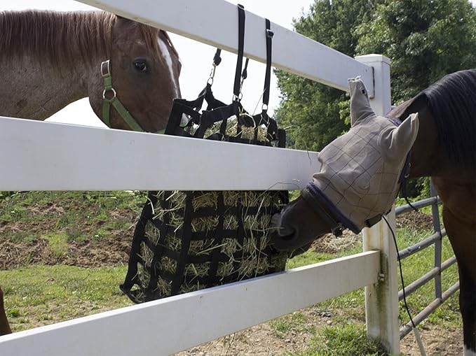 Derby Originals Supreme 4-Sided Slow Feed Hay Bag – Patented, 1-Year Warranty, 3.5" & 1.75" Openings