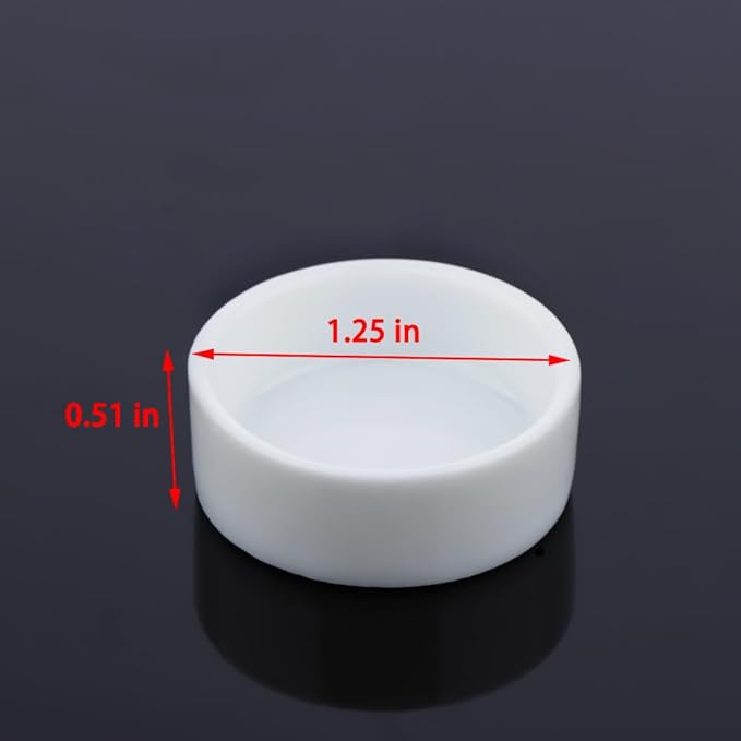 6 Pack Tarantula Ceramic Feeding Bowl Hermit Crab Water Bowl Spider Snail Insect Micro Food Dish (White, 1.25" D, 0.51" H)
