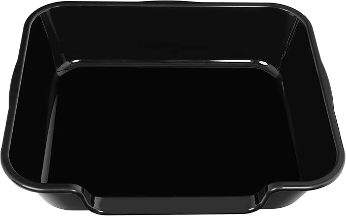 2 Pack of Extra Large Cat Litter Box (ABS Material), Low Entry Senior Litter Pen for Geriatric Kitty Big Cats, Jumbo Pet Safe Litter Boxes Tray for Indoor Pets Potty (Black, 24" L x 20" W)