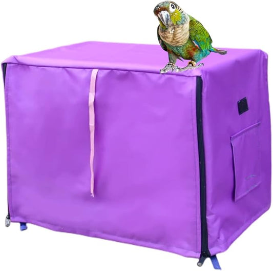 MANON ROSA Bird Cage Cover - Lightproof Birdcage Covers Nighttime- Ideal for Parrots Cockatiels Parakeets Cockatoos Lovebirds Finches Budgerigars Conure (L(19.7" Lx13.8 Wx13 H),Purple)