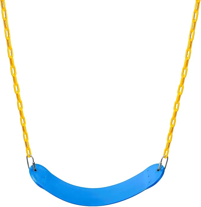 Sunnyglade 3PCS Swings Seats Heavy Duty with 66" Chain, Playground Swing Set Accessories Replacement with Snap Hooks, Support 250lb (3, Blue)