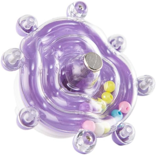 Lovebird Toys, Parakeet Toys for Conures, Small Bird Interactive Training Parrot Cage Bird Accessories, Budgie, Cockatiel, Sun Parrot,Small Educational Fun Toy for Parakeets(Purple)