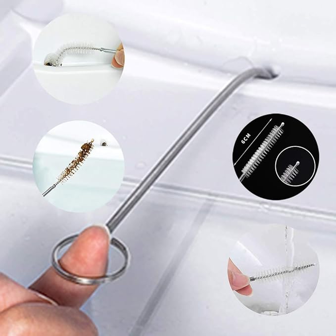 Long Pipe Cleaner Flexible Tube Cleaning Brush Snake Drain Clog Remover Drain Brush Aquarium Water Filter Pipe Air Tube Hose Cleaning Brush Sink Fridge Skinny Pipe Dredging Tool 155CM1