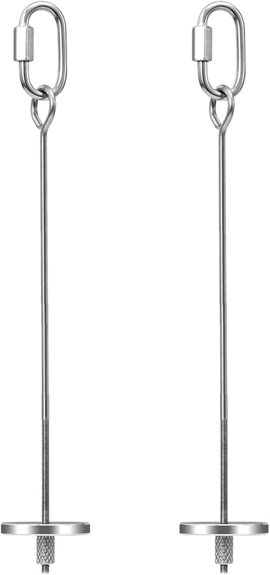 2pcs Hanging Bird Treat Skewer Parrot Fruit Feeder, 13 Inch Stainless Steel Bird Food Holder Parrot Fruit Food Skewer with Washer Nut Parakeet Treat Holder Feeder for Parrot Budgie Conure, LXLVOUEG