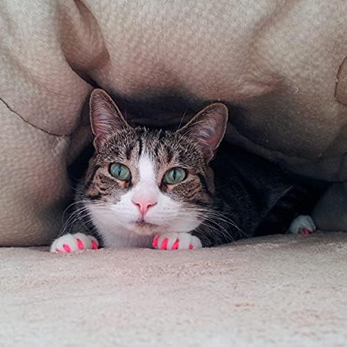 40 Pack Soft Nail Caps for Cat Claws Soft Pink Large
