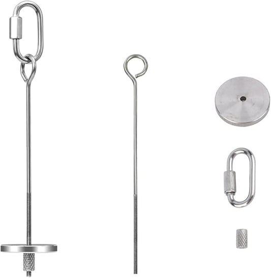2pcs Hanging Bird Treat Skewer Parrot Fruit Feeder, 5.9 Inch Stainless Steel Bird Food Holder Parrot Fruit Food Skewer with Washer Nut Parakeet Treat Holder Feeder for Parrot Budgie Conure, LXLVOUEG