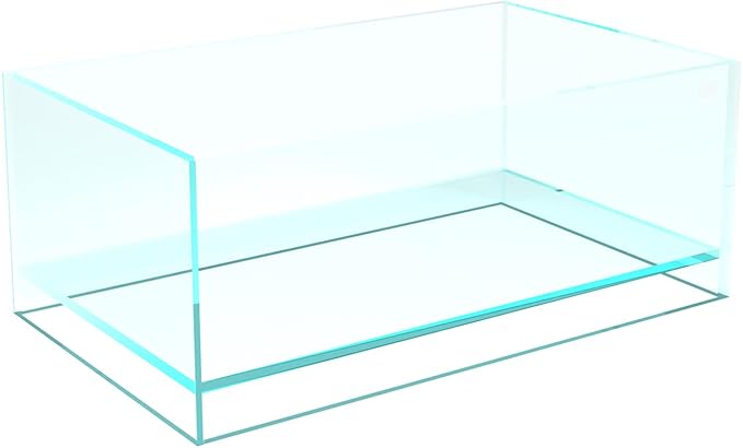 Fzone 1.7 Gal Nano Rimless Aquarium Low Iron Fish Tank NovaClear Ultra-White Translucent Glass Verso Series Nano Shallow Pond Levitating Floating Air Aquarium(A30-W18)