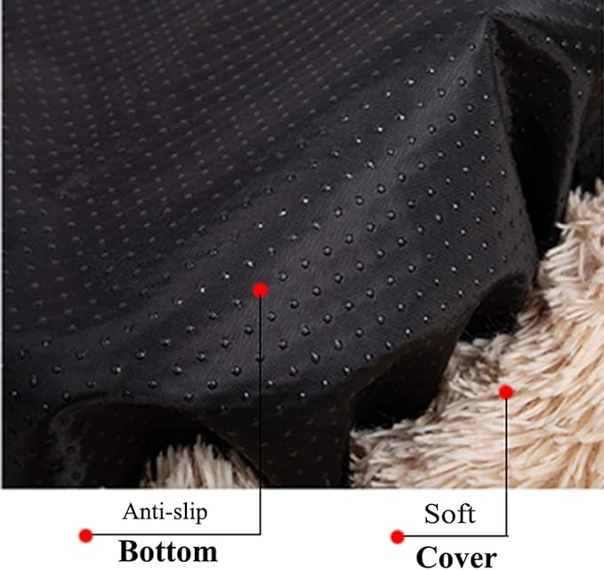 huraty Pet Dog Bed Plush Calming Bed, Fluffy Donut Round Pet Beds for Small Medium Large Dogs Cats, Anti-Slip & Anti-Anxiety, 28 Inch for Puppy and Kitties, Apple Green, L