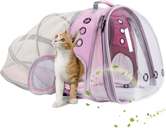 Dual Expandable Cat Backpack Carrier, Fit up to 20 lbs, Expandable Pet Carrier Backpack for Large Fat Cat and Small Puppy