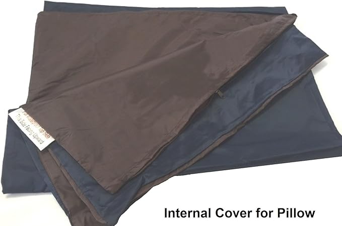 Dogbed4less Shredded Memory Foam Pillow Dog Bed with Waterproof Liner and Machine Washable Cover (After Dark Oxford, Medium 36"X29")