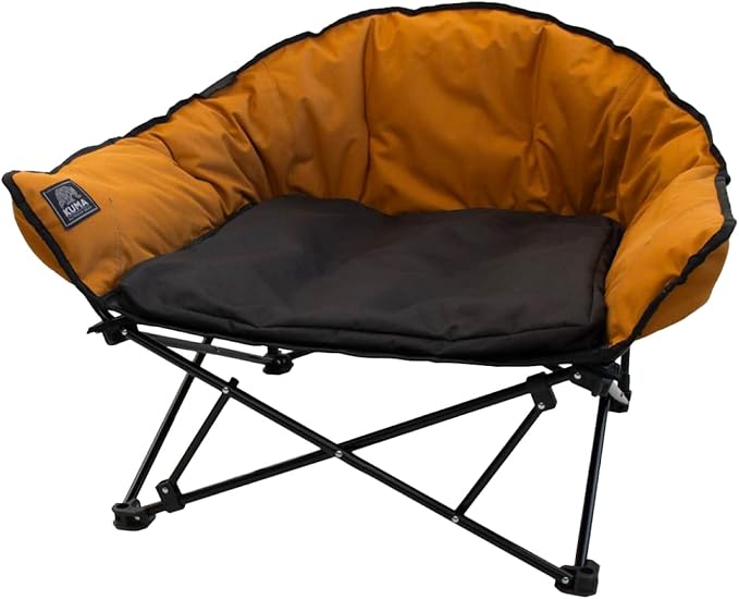 Kuma Outdoor Gear Lazy Bear Dog Bed with Carry Bag, Ultimate Portable Luxury Outdoor Dog Bed for Camping, Glamping & Outdoor Adventures (Sierra/Black)