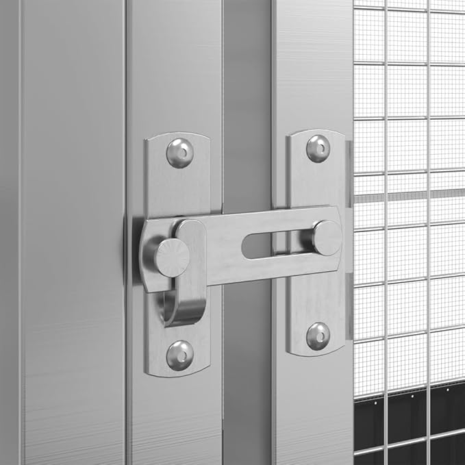 Galvanized Steel Large Flight King Bird Cage with Extension, Steel Outdoor Aviary, Outdoor Indoor Large Bird Cage Aviary Pet House for Cockatiels African Parakeets, 164.6"x81.5"x83.5",-310