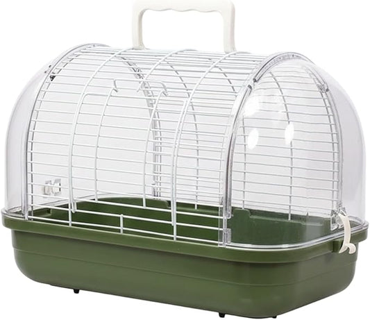 Transparent Small Bird - Travel Carrier Full View, Cockatiel Parakeet Conure, Indoor Outdoor Balcony Use, Living Room Park Accessory, Canary Lovebird Portable Home, Bird Travel for