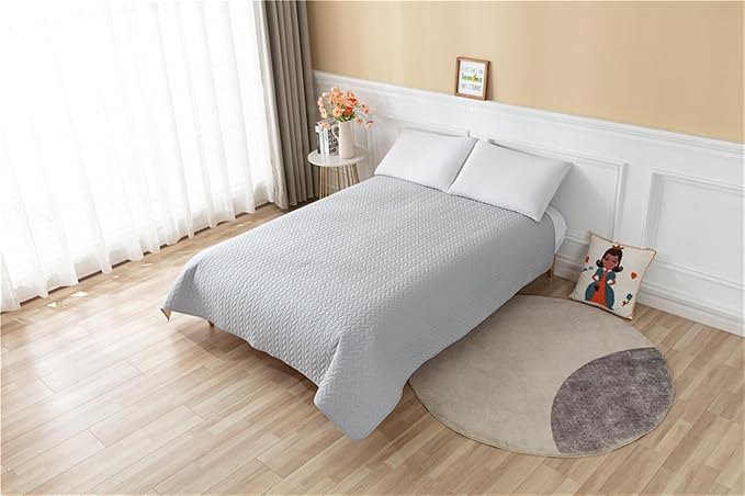 GIBZ Waterproof Dog Bed Cover Anti Slip Pet Furniture Protector Washable Blanket Large Soft Quilted Mat, Beige, 130x210cm