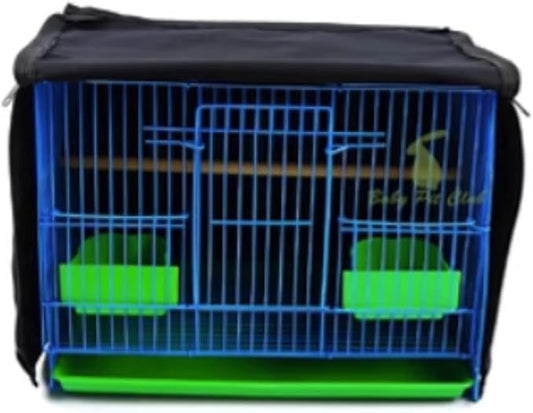 MANON ROSA Bird Cage Cover Birdcage Curtain - Enhanced Privacy Safety Comfort for Parrots Cockatiels Lovebirds Budgerigar Finch Canary Parakeet (XXL(23.6" L x 15.7" W x 15.7" H),Black)