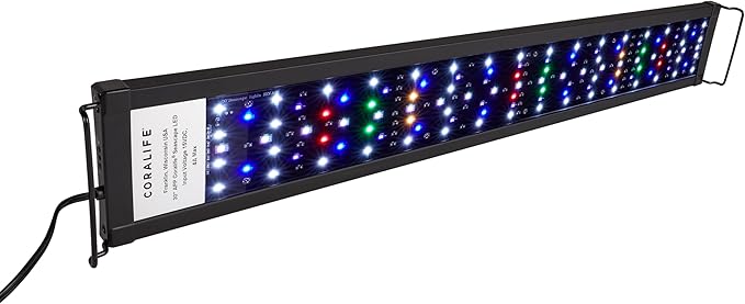 Coralife Fish Tank Aquarium Seascape WiFi/Bluetooth Smart LED Light Fixture, 30-36"