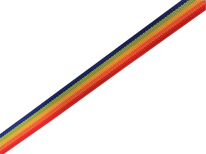 Adjustable Nylon Dog Collar, pet Collar 1 Inch 3/4 Inch 5/8 Inch Wide, for Large Medium Small Dogs (L(1" x 16-23"), Rainbow)