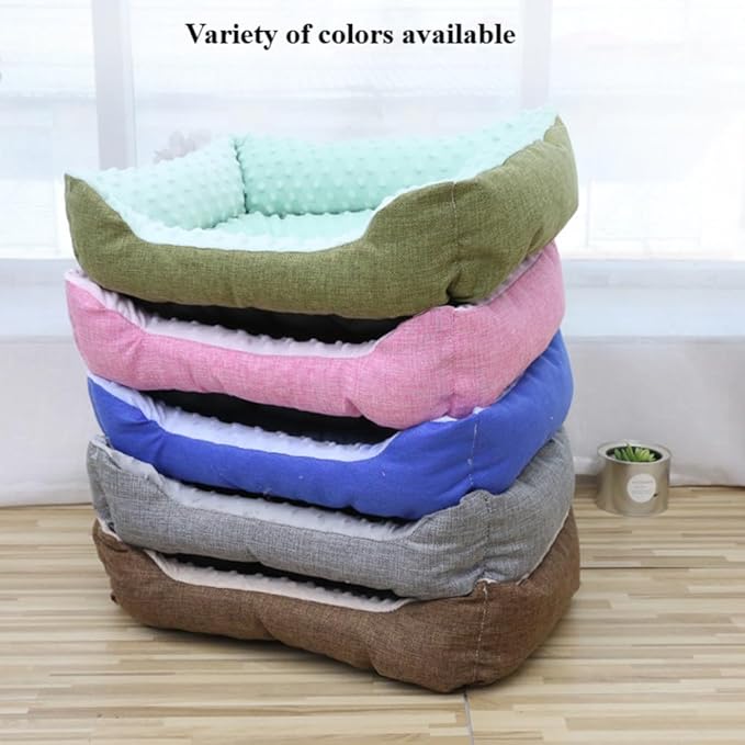 Large Dog Bed with Non-Slip Bottom, Waterproof Orthopedic Cushion, Machine Washable Rectangle Pet Mat - Thick Cozy Bed for Big Dogs(15.75''X3.94''X11.81'',Gray)