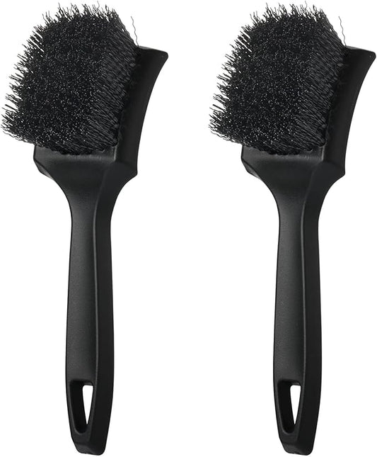 2 Pcs Bird Bath Brush Black Hard Bristle Cleaning Brush with Ergonomic Handle Utility Bird Bath Scrub for Bird Feeder Bath Accessories Fountain Outdoor Cleaning