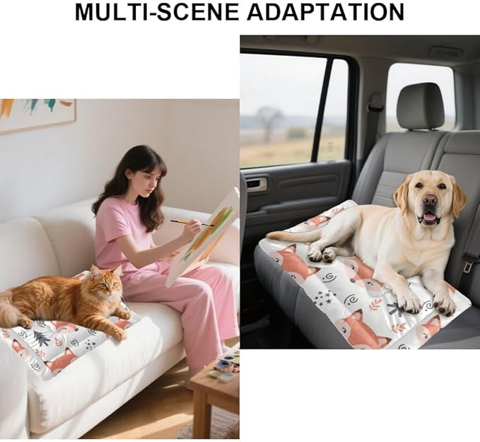 Ultra Soft Dog Pads with Anti-Slip Bottom, Cute Animals Cat Pillow Puppy Crate Pads Dogbeds for Lg Dogs Comfy Kennel Mat for Indoor& Outdoor Sofa Cars, Machine Washable 24 X 18 Inch