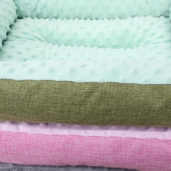 Large Dog Bed with Non-Slip Bottom, Waterproof Orthopedic Cushion, Machine Washable Rectangle Pet Mat - Thick Cozy Bed for Big Dogs(15.75''X3.94''X11.81'',Pink)