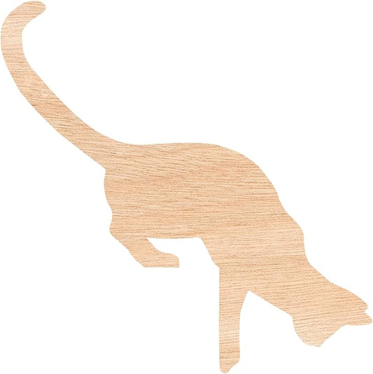 Unfinished Wood Cat Climbing Door, Laser Cut Cat Door Toy, DIY Wooden Cat Climber, Cat Activity Center, Unique Cat Wall Decor, Natural Wooden Pet Play Structure (5mm Plywood, 5")