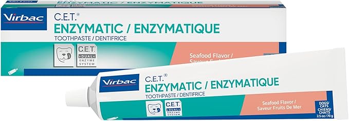 Virbac Toothpaste for Dogs and Cats, Seafood flavor