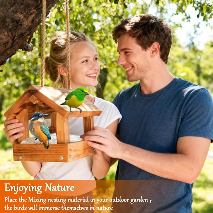 Sukh Bird Nesting Material - Bird Nests Bedding Hummingbird Nesting Material Mixing Canary Nesting Material Finch Nesting Material Parakeet Nesting Materials for Cage,Gardens,Tree Trunks (2)