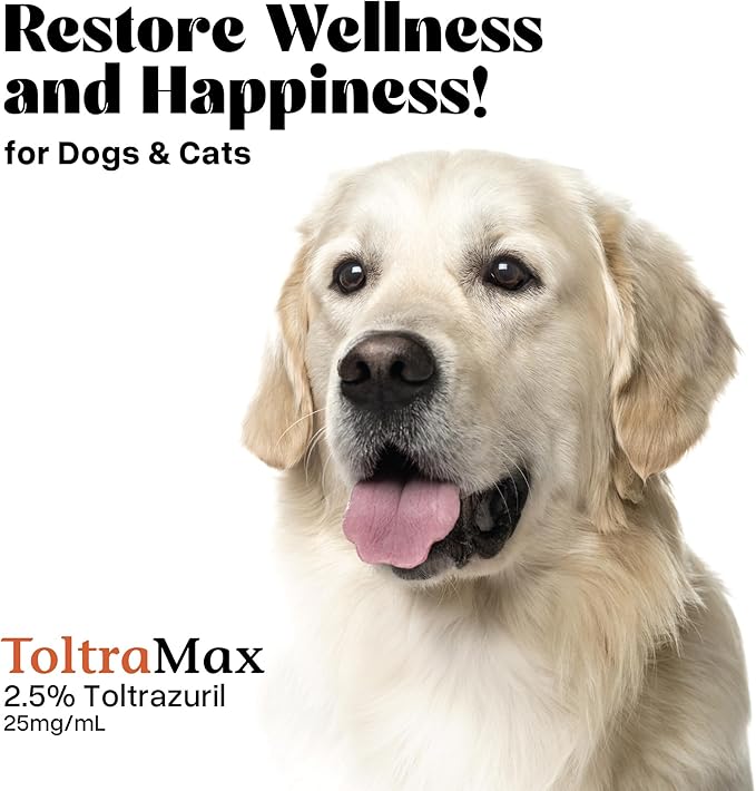 Toltrazuril 2.5% for Horses, Dogs, Cats, 500mL/16.9 Ounce, for Non-Food Chain Animals, Chicken