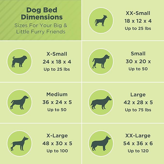 Medium - 36 x 24 x 5 - Natural Premium Org Hemp Dog Bed - Organic Latex Fill - Removeable Cover