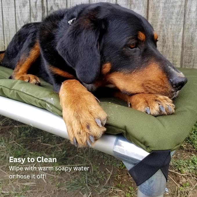 Kuranda Chewproof Elevated Pet Bed - Silver Aluminum - 30" x 20" - Sunsure Textilene - Sierra