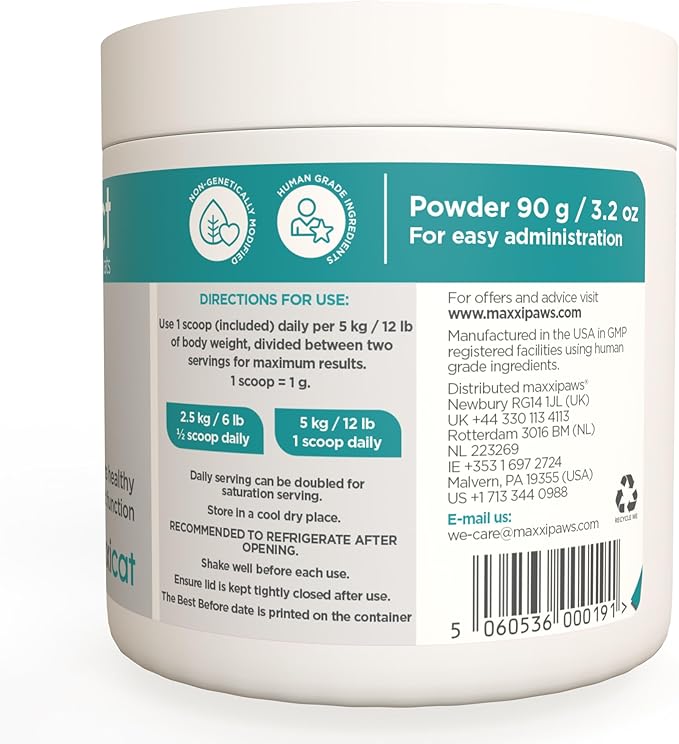 maxxipaws maxxiUtract Urinary & Bladder Support - Powder Supplement for Cats, 3.2oz