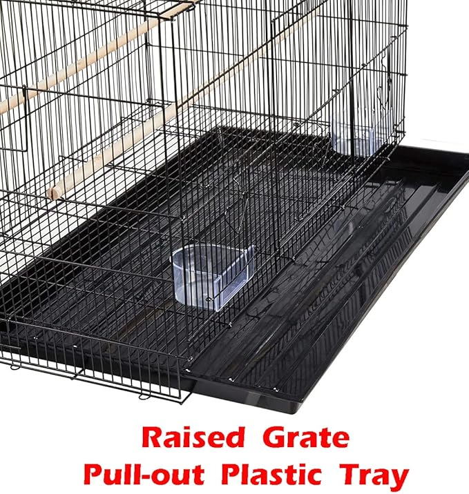 Lot of Breeding Bird Flight Cages for Canary Parakeet Aviaries Budgies Lovebird Finch (24" Black Divider)
