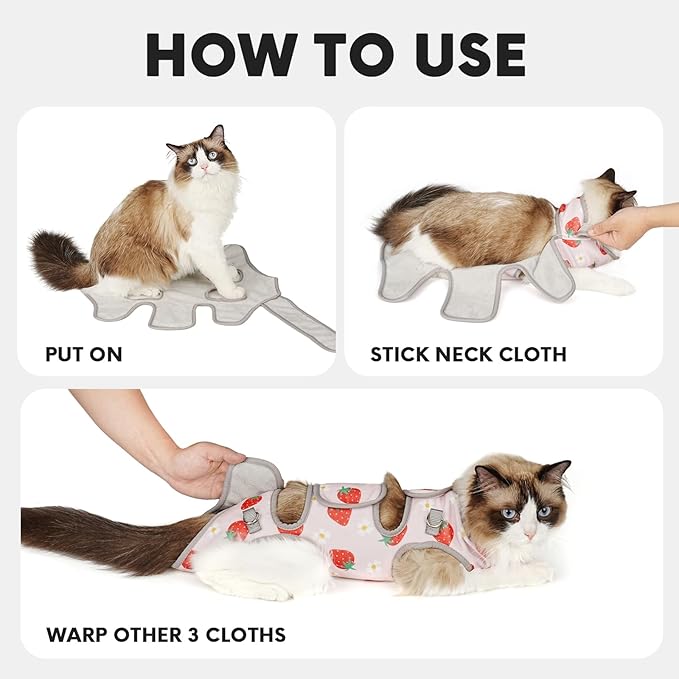 Supet Cat Grooming Hammock, Soft Fabric Nail Clipper Hammock, Self-Adhesive Wrap for Cutting Nails, Quickly Calm Down for Medicine, Teeth Brushing, Ear Cleaning