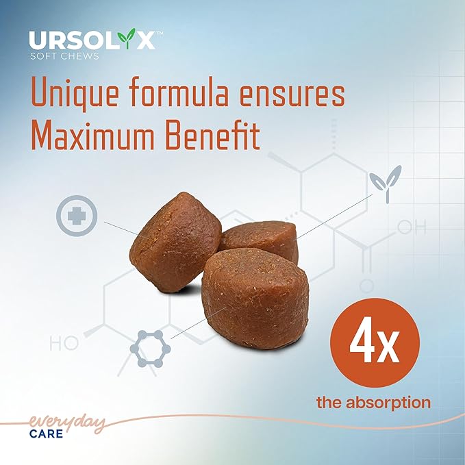 Virbac URSOLYX Soft Chews for Dogs | Muscle Health Support for Senior, Active or Recovering Dogs, Large | 60 Count 2- Month Supply
