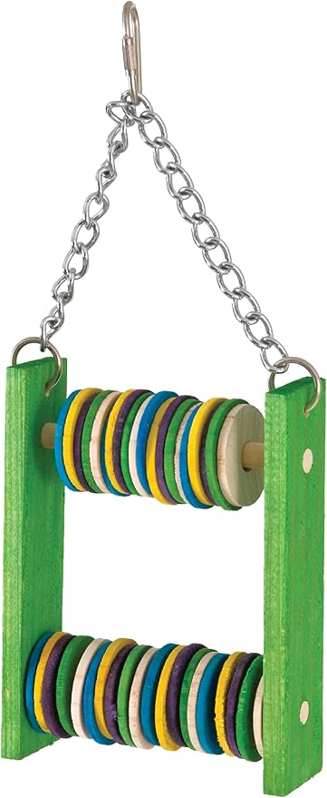 Featherland Paradise - Small Abacus Bird Toy - Designed for Active Birds (4 Inches by 11 Inches)
