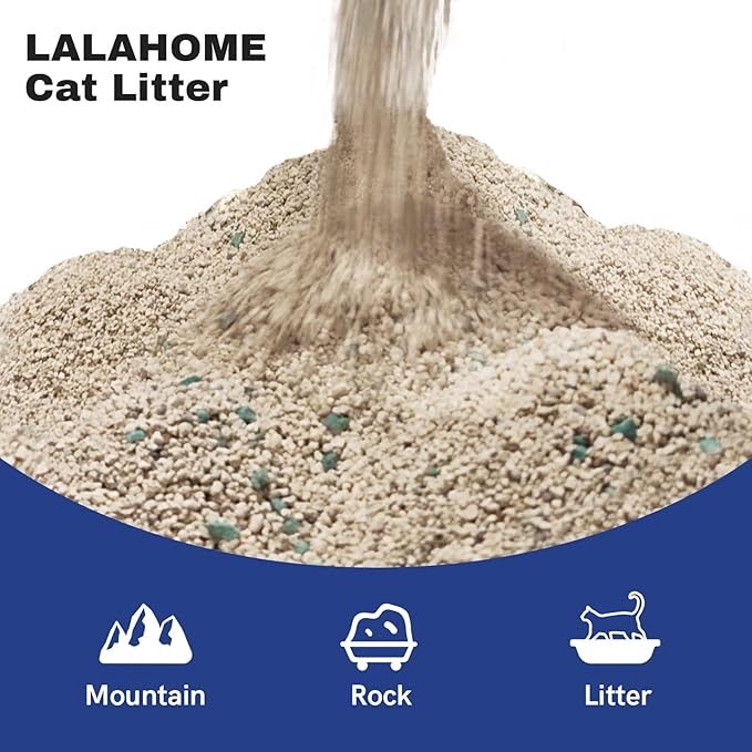 Clumping Cat Litter, Premium Bentonite Cat Litter Sodium-Based, Dust-Free, Strong Durability, Odor Control, Natural Mineral Formula Unscented Litter for RealScooper - 15 lb. Box