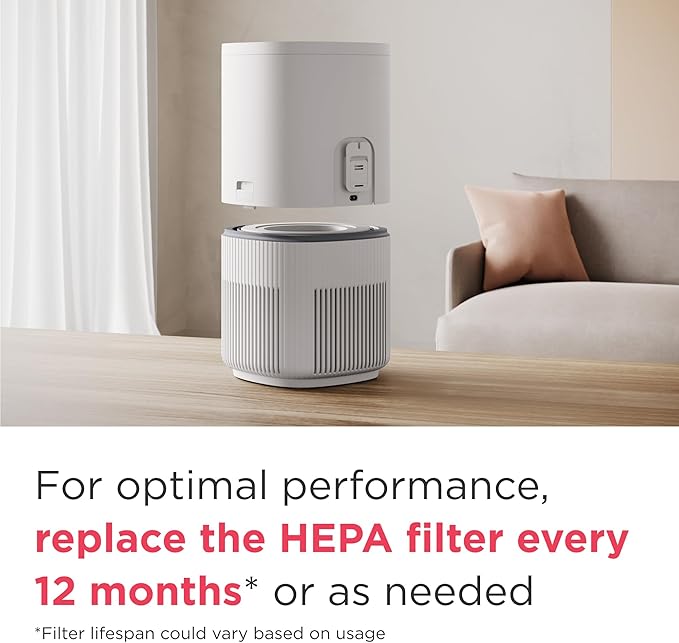 Frigidaire PureA300 HEPA Air Purifier for Small Bedrooms, Covers up to 850 Sq. Ft., 3-Stage Filtration, Energy Star Certification, Air Quality Monitoring, Smart Mode, Ultra Quiet, White