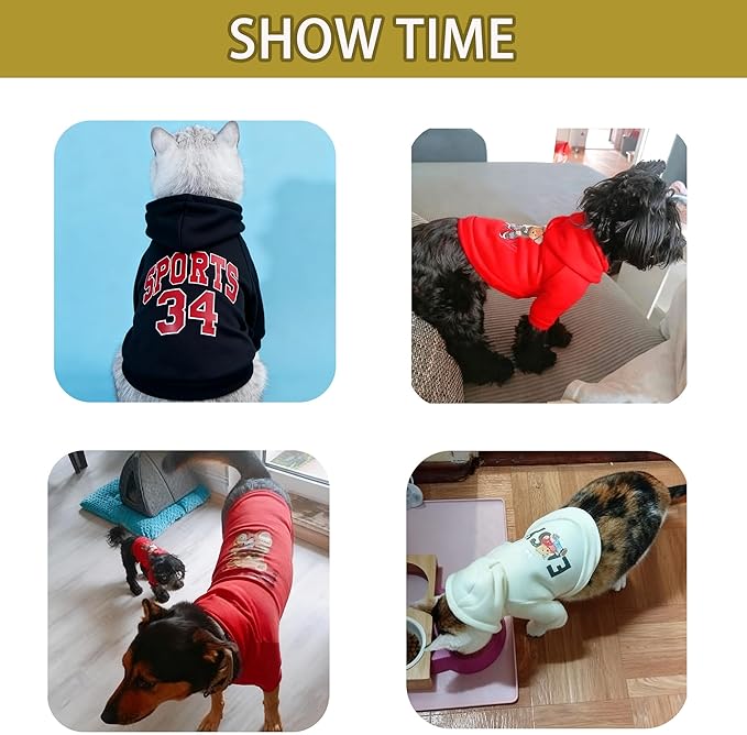 Custom Dog Hoodie, Personalized Sweatshirt with Photo Text Name Logo, Customized Hooded Sweater for Small Medium Large Dogs & Cats (Purple, Large)