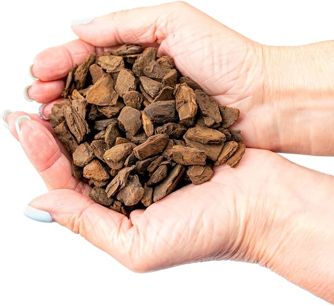 Premium Grade New Zealand Pinus Radiata Bark by Gardenera - 10 Quart - Organic Hand Mixed New Zealand Pine Bark for Orchids - Medium Chips 9-12mm - 2 Bags of 5 Quart