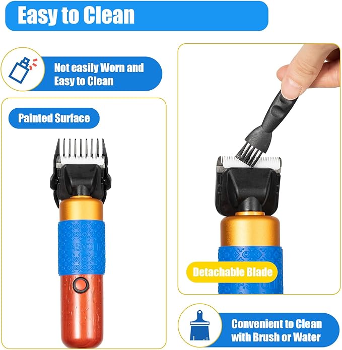 10ft Sheep Shears, with Plug & 2 Blades 200W Electric Clippers Animal Shave Grooming Farm for Dogs Cat Goat Alpaca, Llamas, Angora Rabbits Shearing Hand Piece Cutter Livestock Pet Supplies