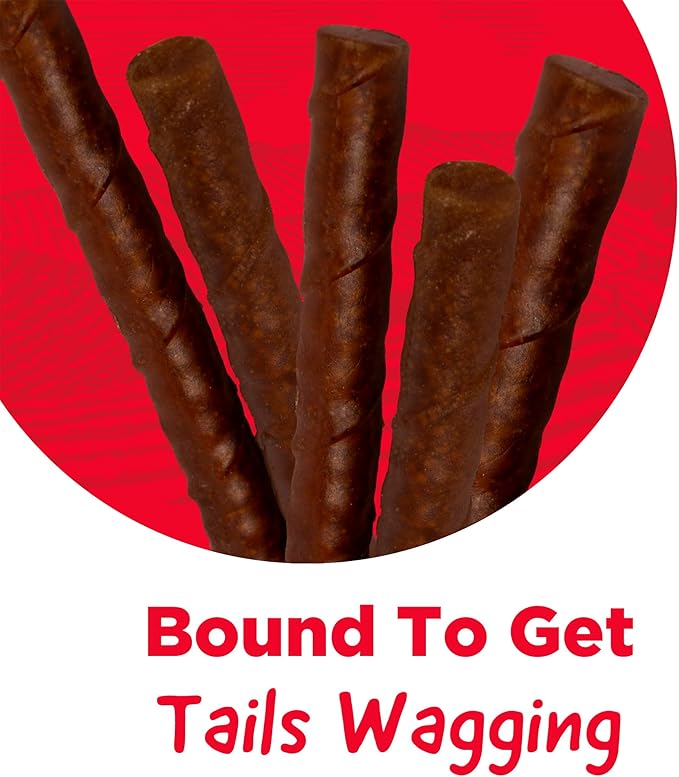 Country Kitchen Rawhide Free Chewy Stick Dog Treats, Bacon Flavor, 24 Count (Pack of 2)