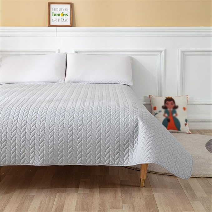 GIBZ Waterproof Dog Bed Cover Anti Slip Pet Furniture Protector Washable Blanket Large Soft Quilted Mat, Dark Grey, 170x210cm