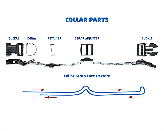 MS-5 Automatic Pet Door Collar, Genuine High Tech Pet Brand Dog Collar for Power Pet Doors - Deluxe Strap (Paw, Medium) - DC-PAW-MS5-M