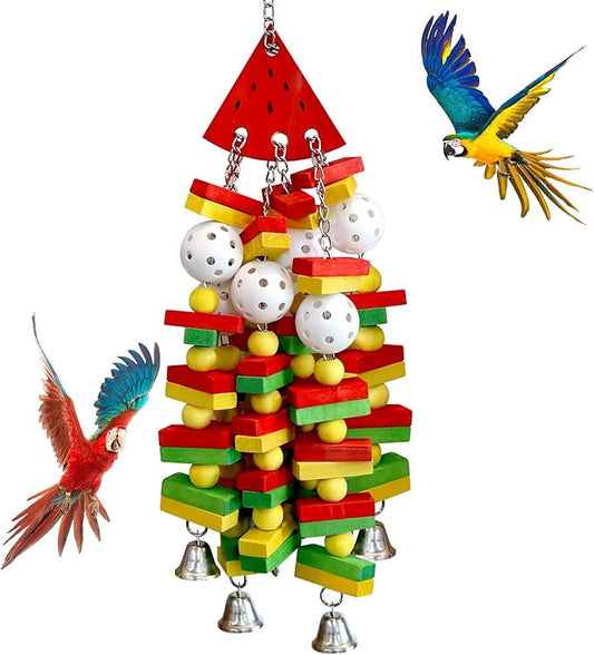 Bird Toys Parrot Toys for Large Birds Parrots, Cockatoos, Cockatiels, Parakeets, Cockatiel Cage Perch Stand Bird Cage Toy Parakeet Accessories