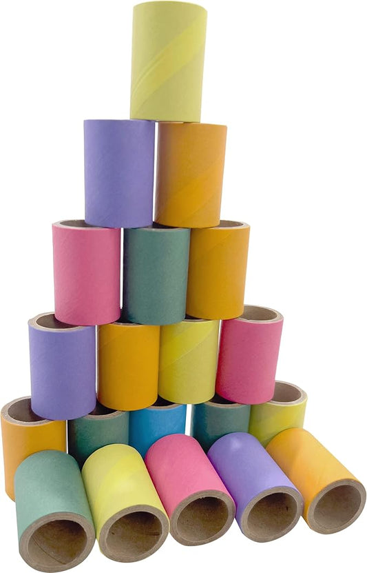 8011 PK20 1.5 Inch Mini Tube Donuts - Compressed Cardboard Shreddable Bird Foot Toys, Classic Foraging Toy, Lots of Shreddable Paper Layers, Fun for Small to Med Size Pet