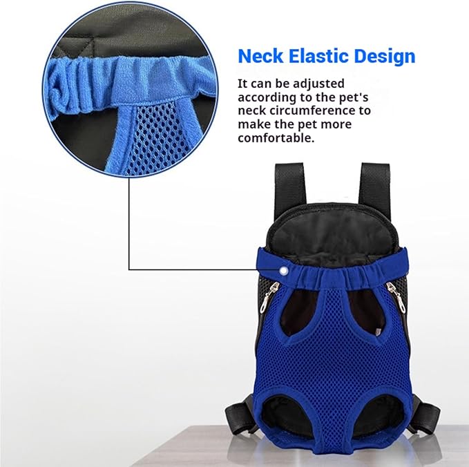 Portable Pet Carrier Backpack, Adjustable Pet Front Cat Dog Carrier Backpack Travel Bag for Small Medium Dogs Cats Puppies, Cat Backpack Carrier for Hiking Cycling (B, L)